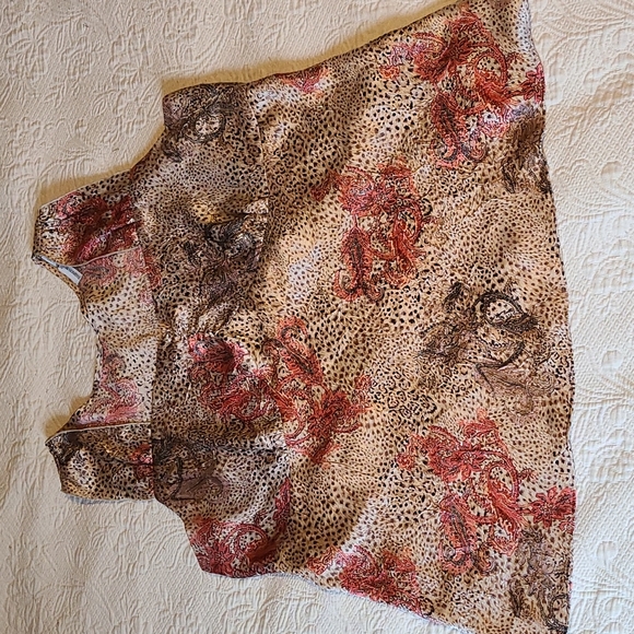 Fashion Bug Tops - Women 24W Sleeveless Animal Print Paisley Silky Tank Top Shirt Plus Size Clothes